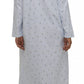 Schrank:  Ruffle Nightie Flannelette Long Length 'Rose Stripe'