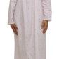 Schrank:  Ruffle Nightie Flannelette Long Length 'Rose Stripe'