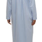 Schrank:  Collared Nightie Long Length 'Self Stripe Sateen'