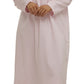 Schrank:  Pleated Nightie Mid Length 'Self Stripe Sateen'