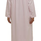 Schrank:  Pleated Nightie Mid Length 'Self Stripe Sateen'