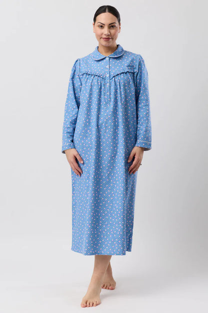 SCHRANK:  Rose Spot Collared Nightie