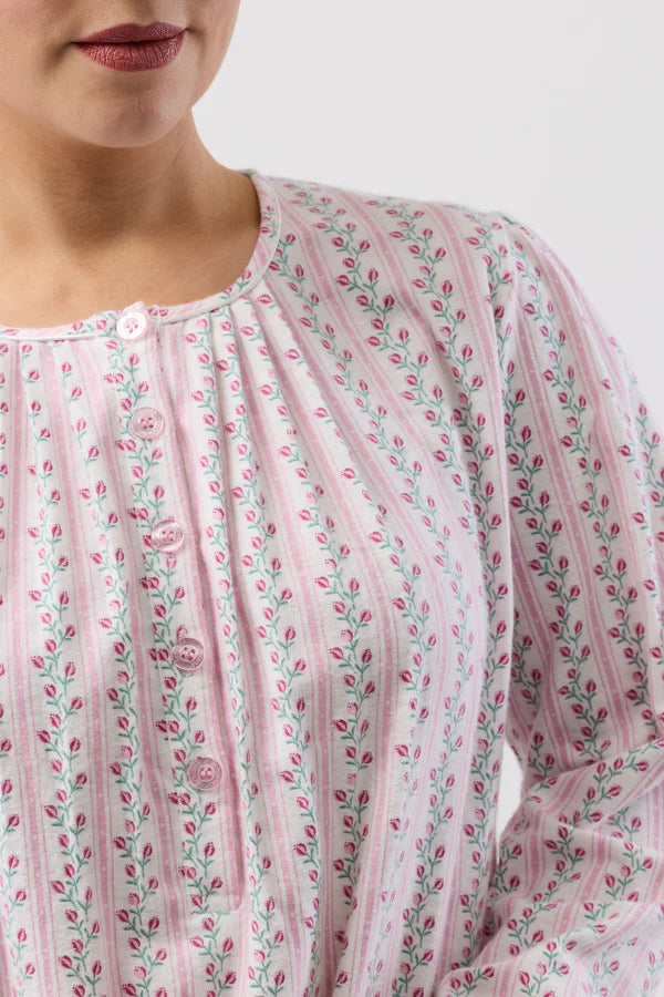 SCHRANK:  Tulip Stripe Mid Length Nightie