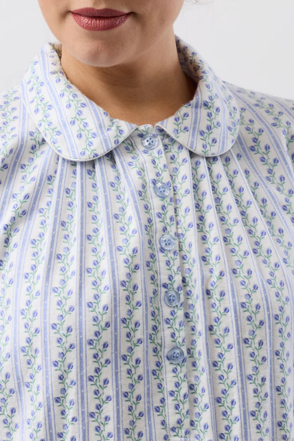 SCHRANK:  Tulip Stripe Collared Nightie