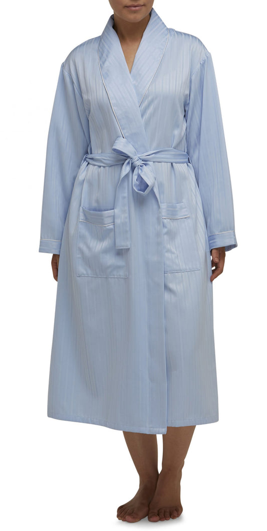 Schrank:  Sateen Mid Length Gown Robe 'Self Stripe Sateen'
