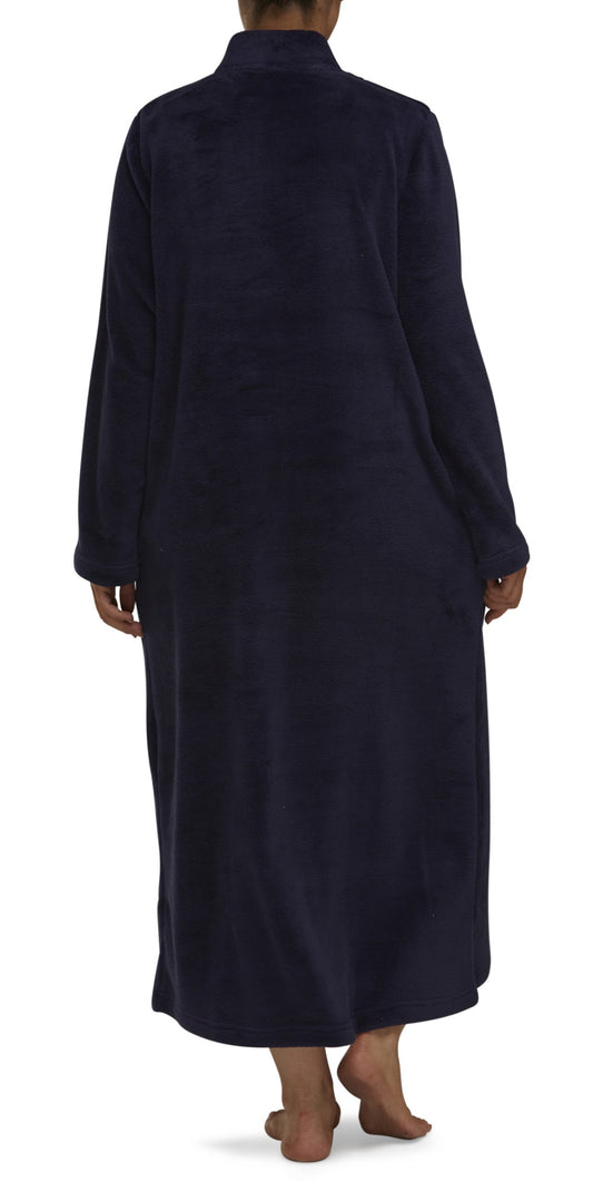 Schrank:  'Rose' Full Length Button Gown with Embroidery