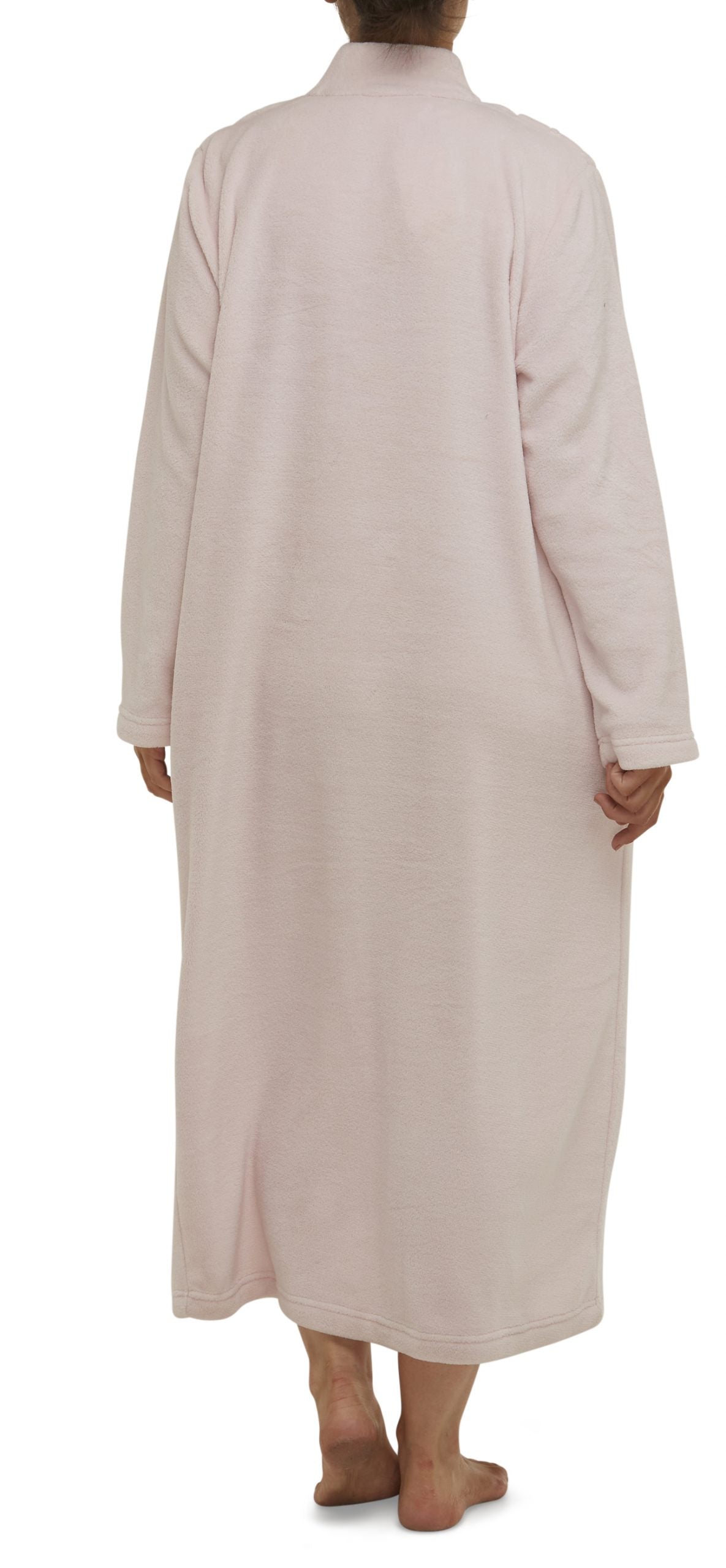Schrank:  Embroidered Full Button Front Gown 'Jayne'
