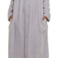 Schrank:  Embroidered Full Button Front Gown 'Jayne'