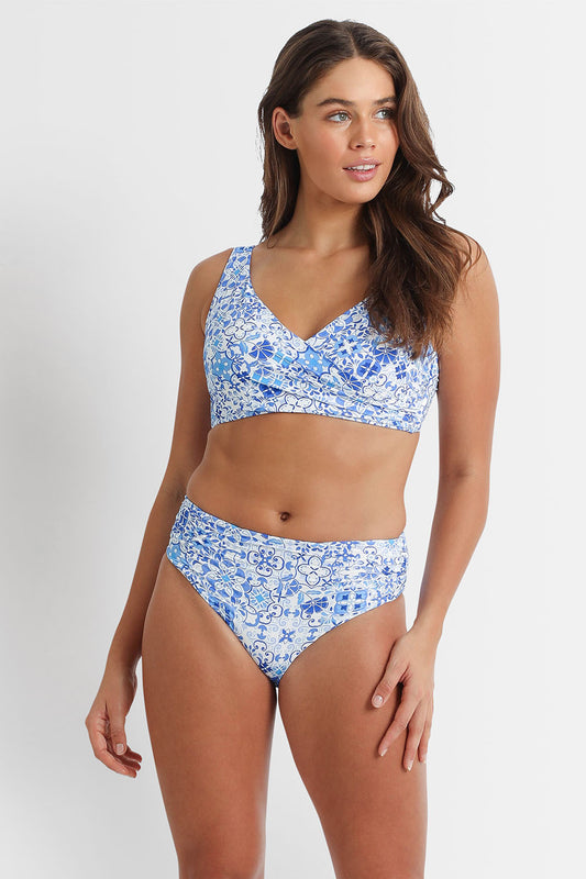 Sunseeker: Seville Ruched Mid Rise Bikini Pant