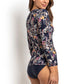 Sunseeker: Waterlily Long Sleeve Zip Front Rashie