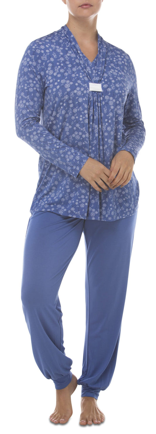 Yuu: Long Sleeve Long Pant Pyjamas. Denim
