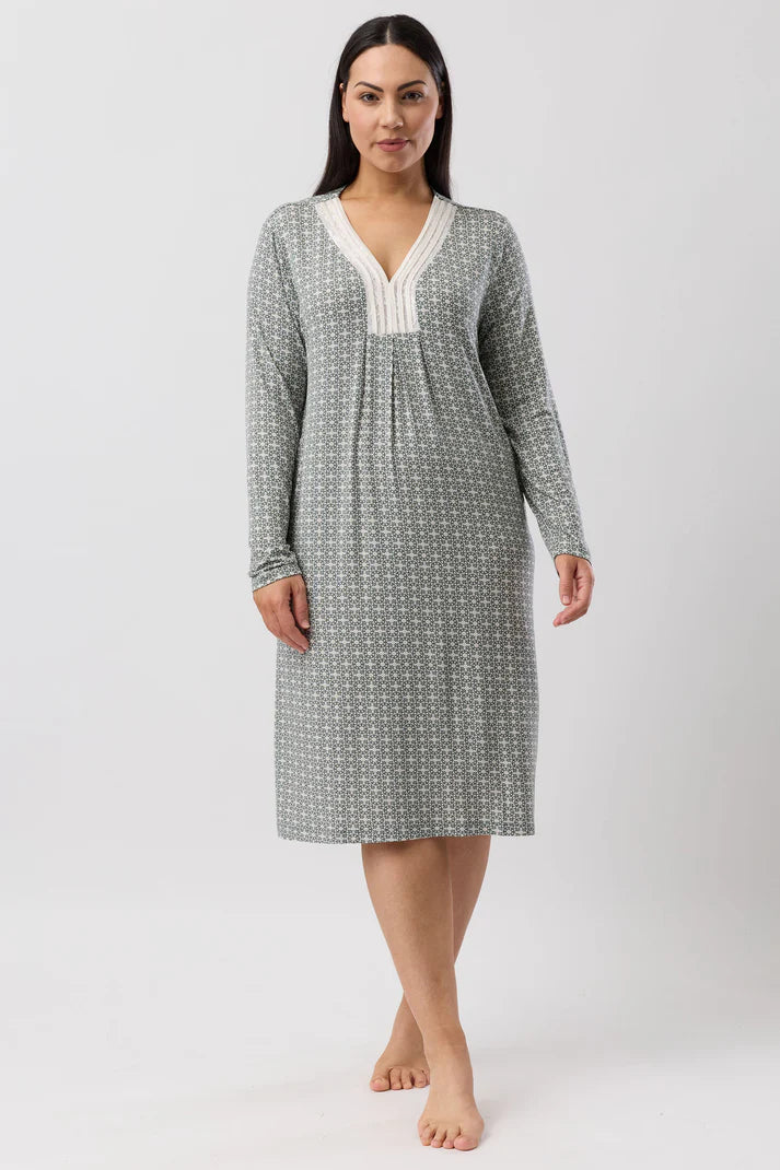 YUU:   Geo Long Sleeve Nightie