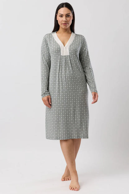 YUU:   Geo Long Sleeve Nightie