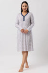 YUU:   Jardin Long Sleeve Smocking Nightie
