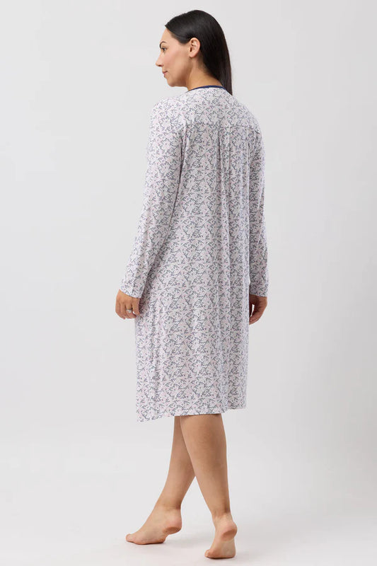 YUU:   Jardin Long Sleeve Diamond Nightie