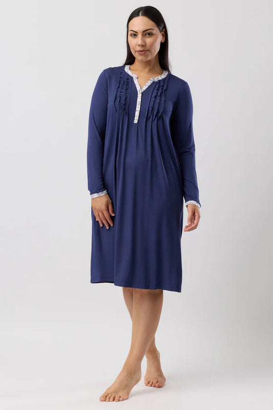 YUU:   Jardin Long Sleeve Ruffle Nightie