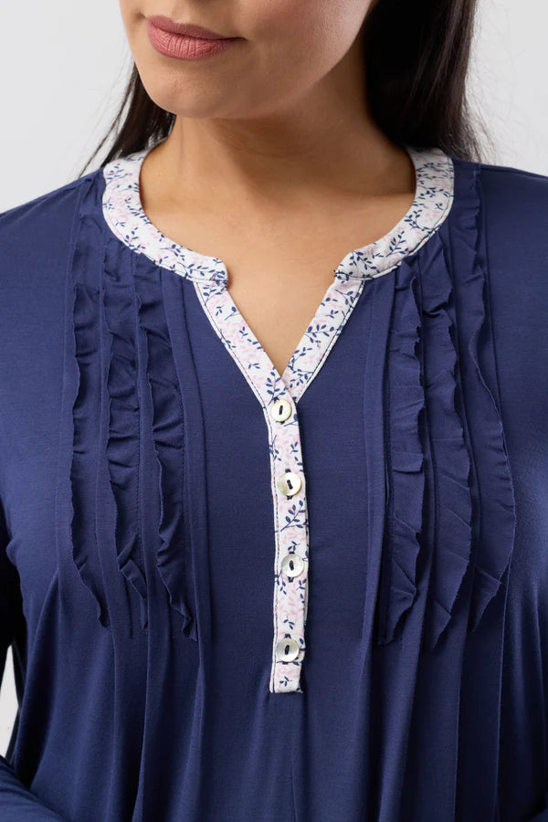 YUU:   Jardin Long Sleeve Ruffle Nightie
