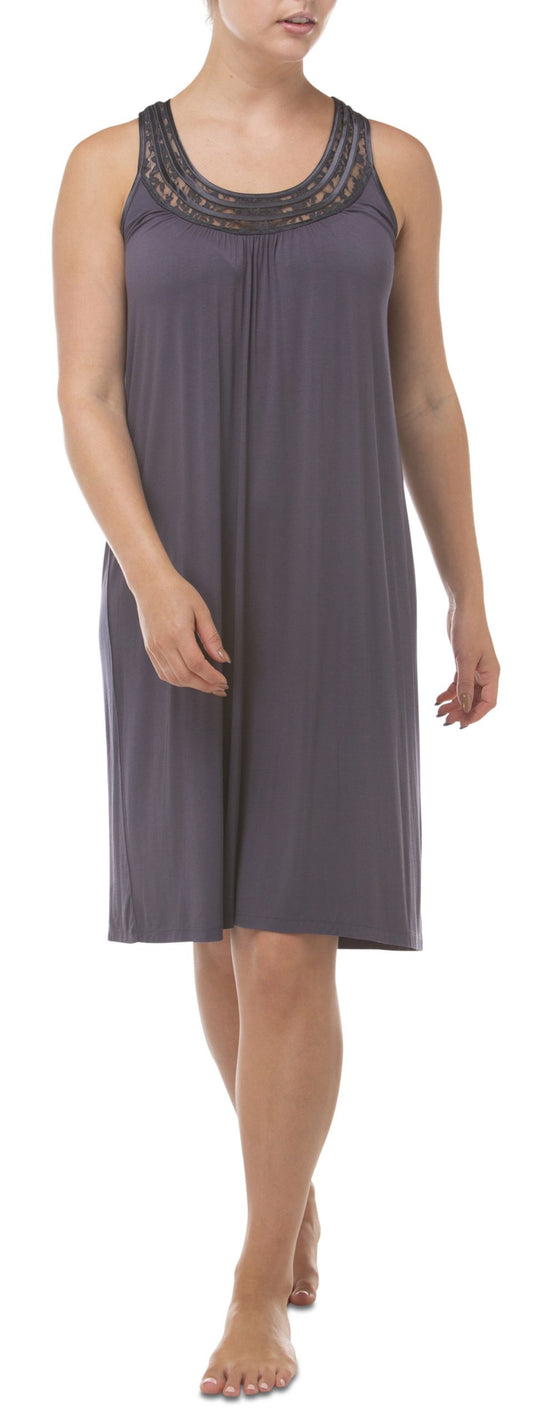 Yuu: Sleeveless Mid Length Nightie.