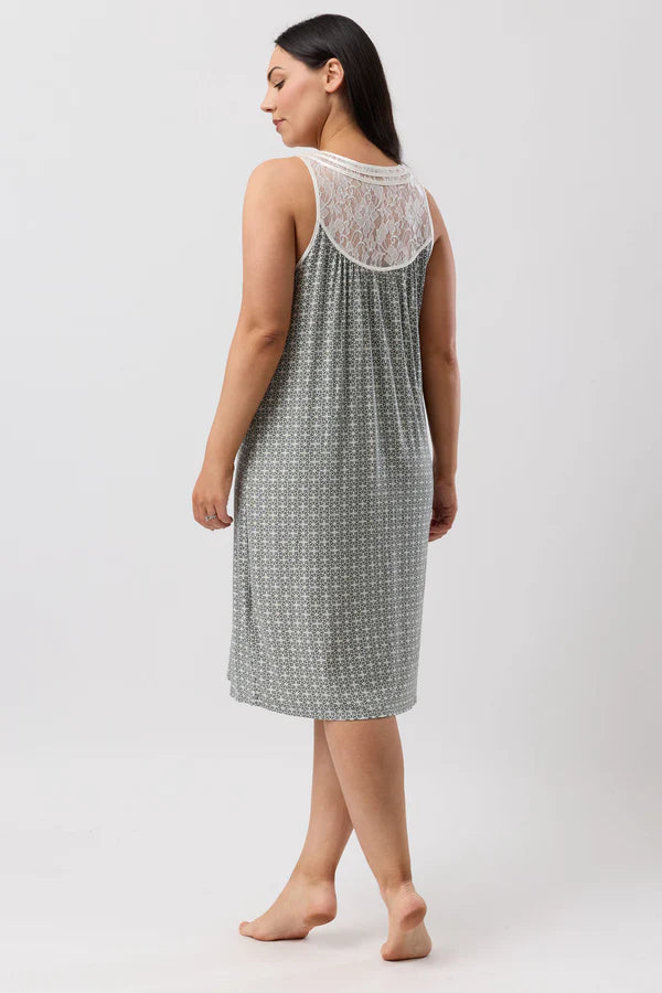 YUU:   Geo Chemise Sleeveless Nightie