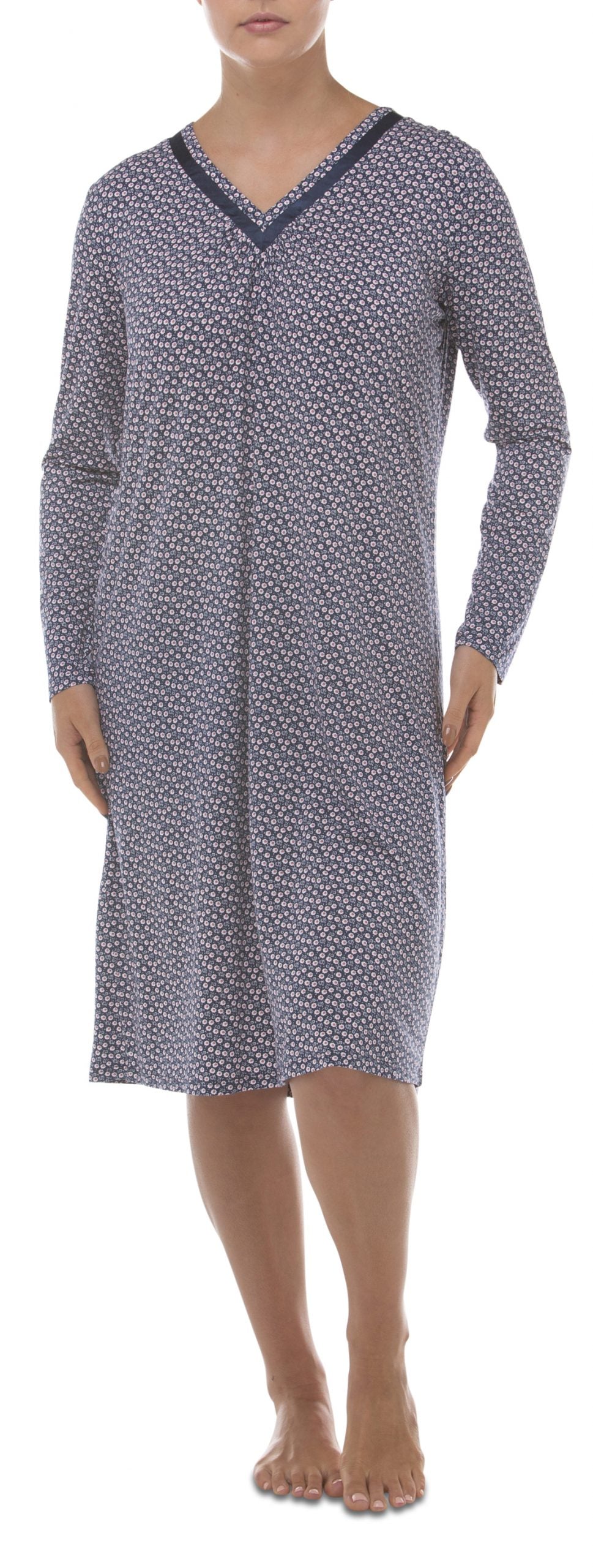 Yuu: Mid Length Nightie with Long Sleeves