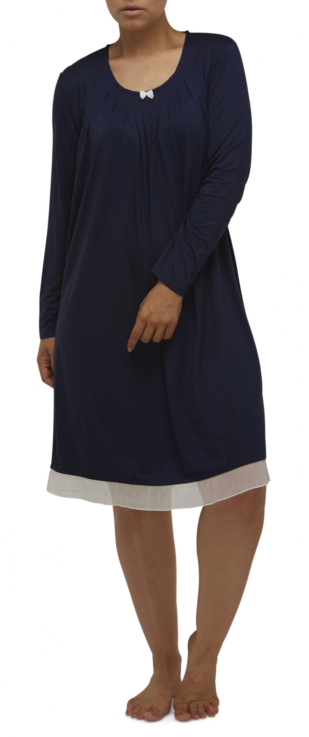 Yuu:  Long Length  Georgette Dress Nightie 'Wild Roses'