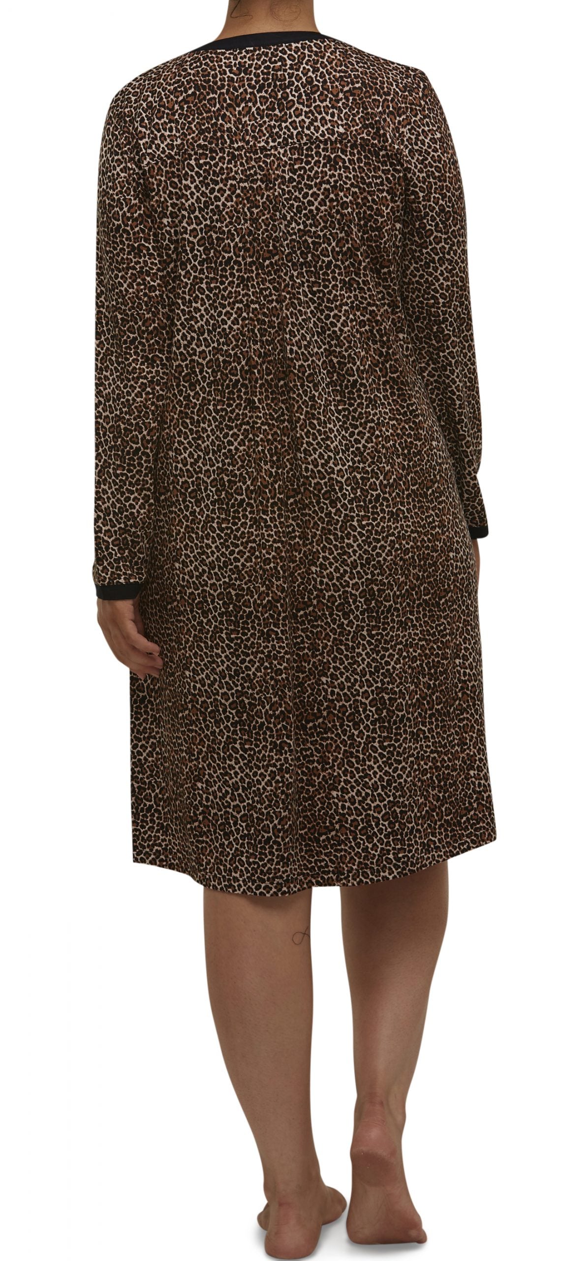 Yuu: Ruffle Dress Mid Length Nightie 'Leopard'