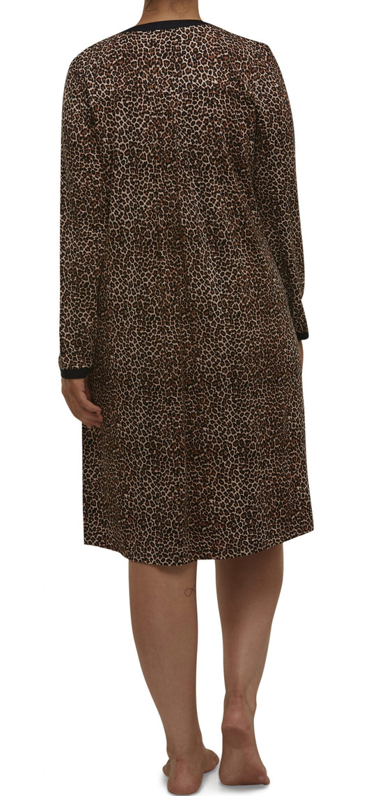 Yuu: Ruffle Dress Mid Length Nightie 'Leopard'