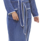 Yuu: Satin Trim Wrap Robe with Pockets