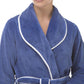 Yuu: Satin Trim Wrap Robe with Pockets