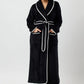 Yuu - Long Length Luxurious Dressing Gown Satin Piping