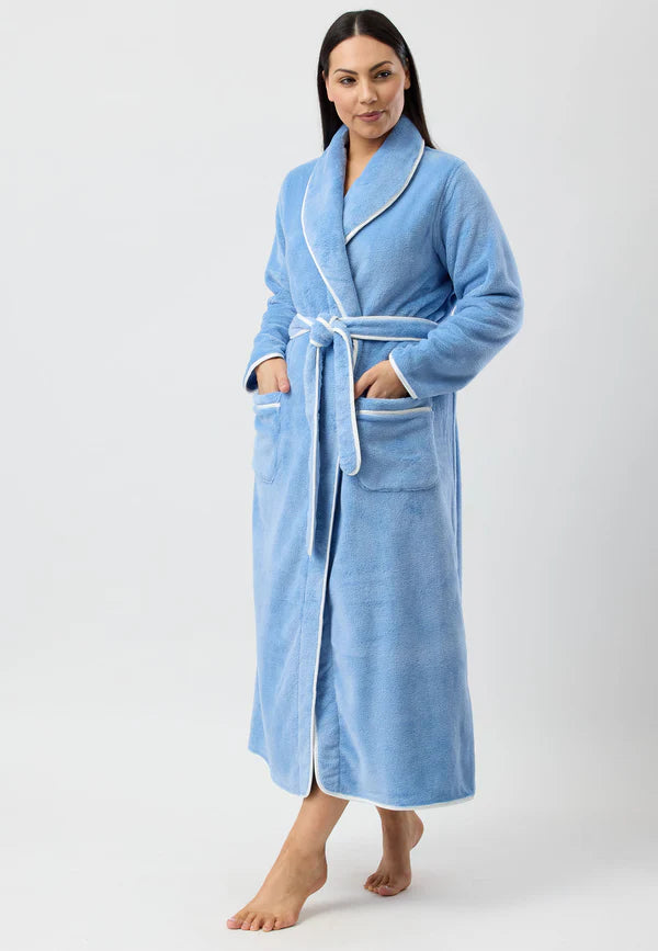 Yuu:  Satin Trim Robe Long