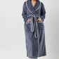 Yuu: Long Length Luxurious Dressing Gown Satin Piping