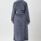 Yuu: Long Length Luxurious Dressing Gown Satin Piping
