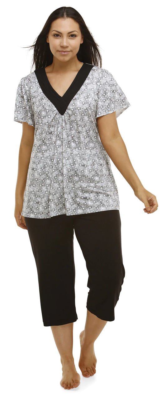 Yuu: 'Poppy' Pyjama Set Black