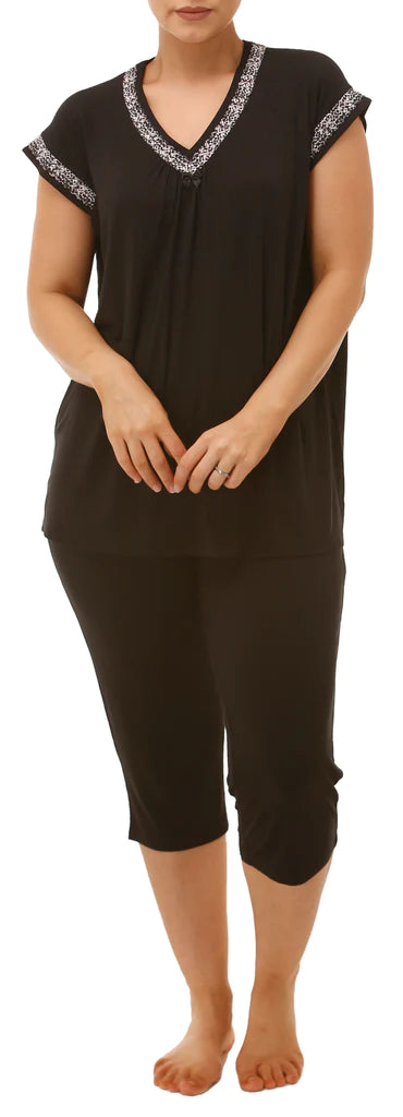 Yuu: 'Leopard' Pyjama Set Black