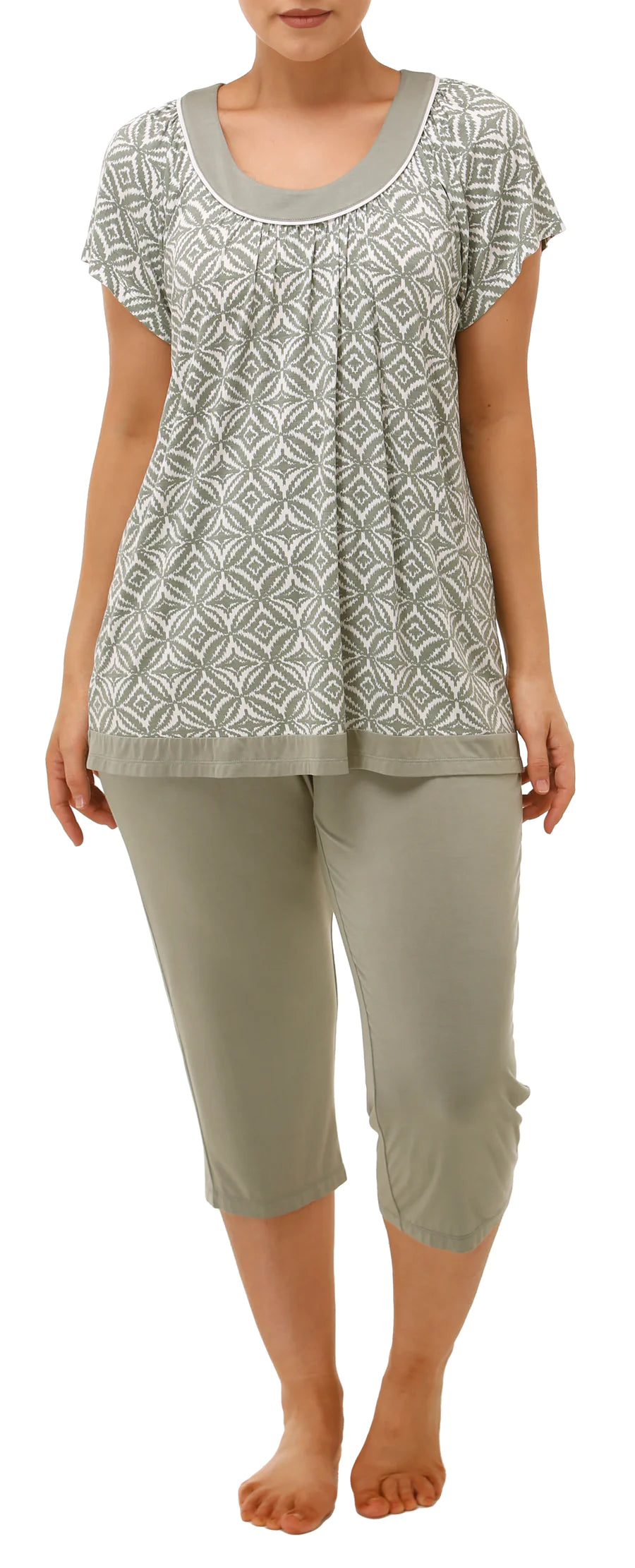 Yuu: 'Aztec' Pyjama Set Sage