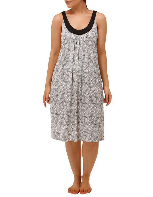 Yuu: 'Poppy' Sleeveless Mid Length Nightie Sleep Dress