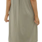 Yuu:  'Aztec' Short Sleeve Mid Length Nightie Sleep Dress SAGE