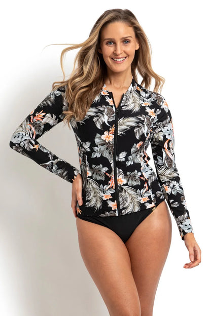 Jantzen: Ayanna Zip Front Rash Vest