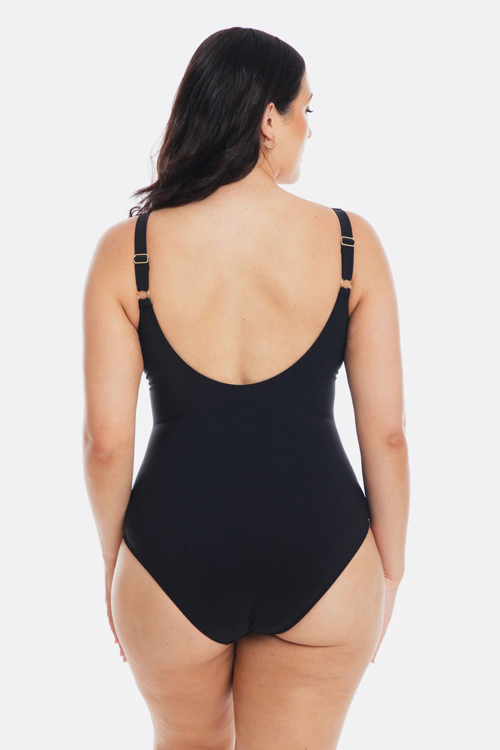 TOGS Black Microfibre  V Neck Twist 1PC