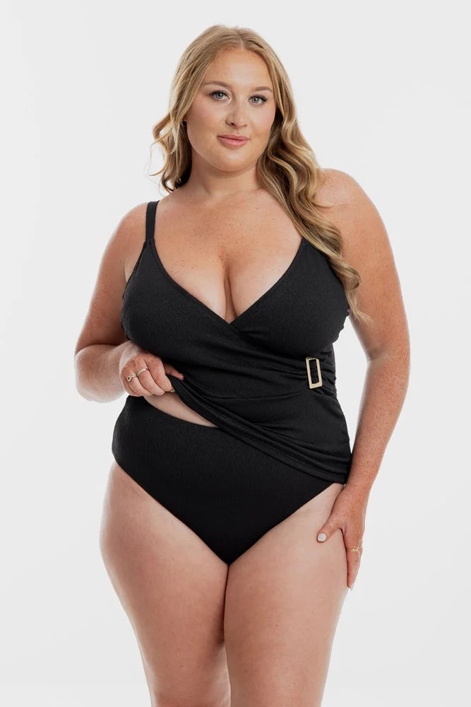 Togs Pebbled Tankini Cross Over Set (2PC)