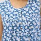 SCHRANK Daisies Blue Cotton Sleeveless Nightie