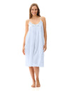 GIVONI Dobby Short Chemise Nightie Blue