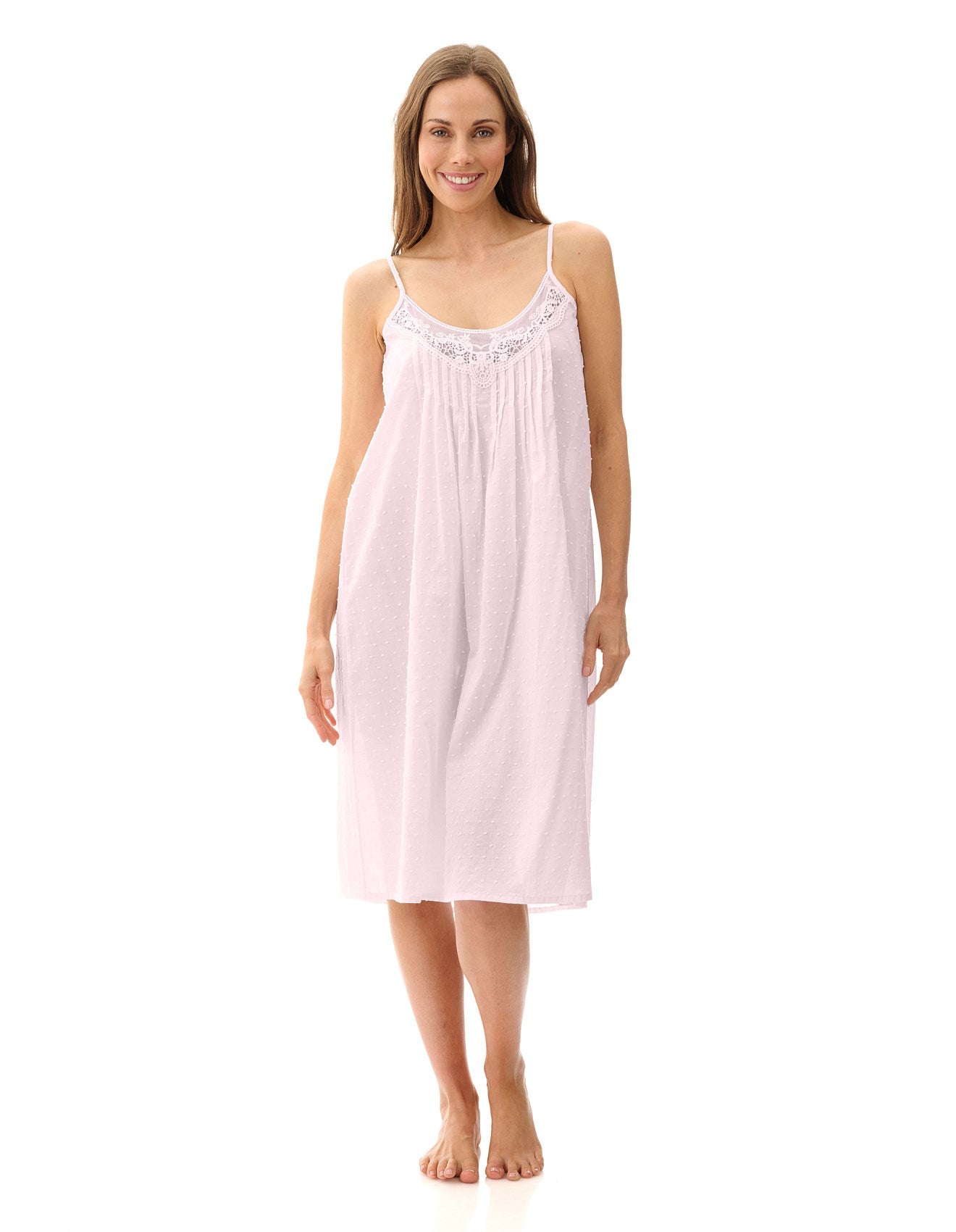 GIVONI Dobby Short Chemise Nightie Pink