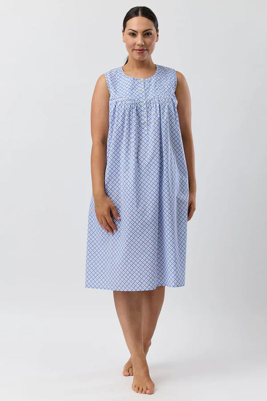 SCHRANK Geo DBlue Sleeveless Nightie