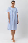 SCHRANK Geo Blue Short Sleeve Nightie