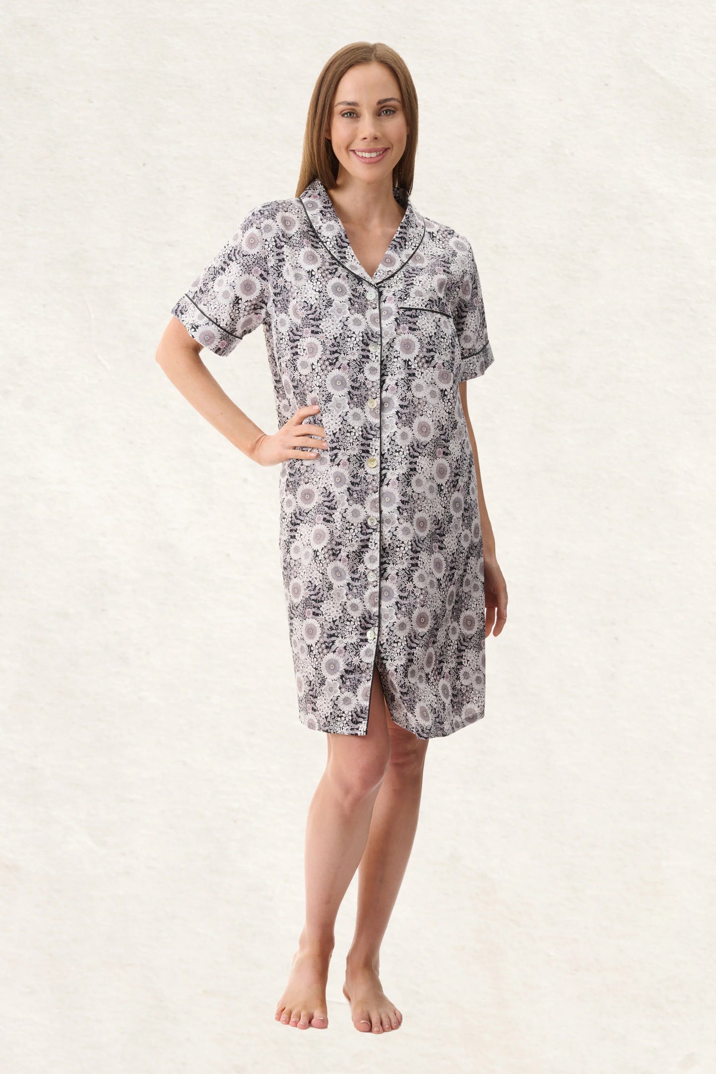 GIVONI Quill Short Sleeve Short Sleepshirt