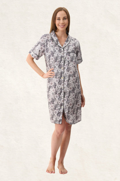 GIVONI Quill Short Sleeve Short Sleepshirt