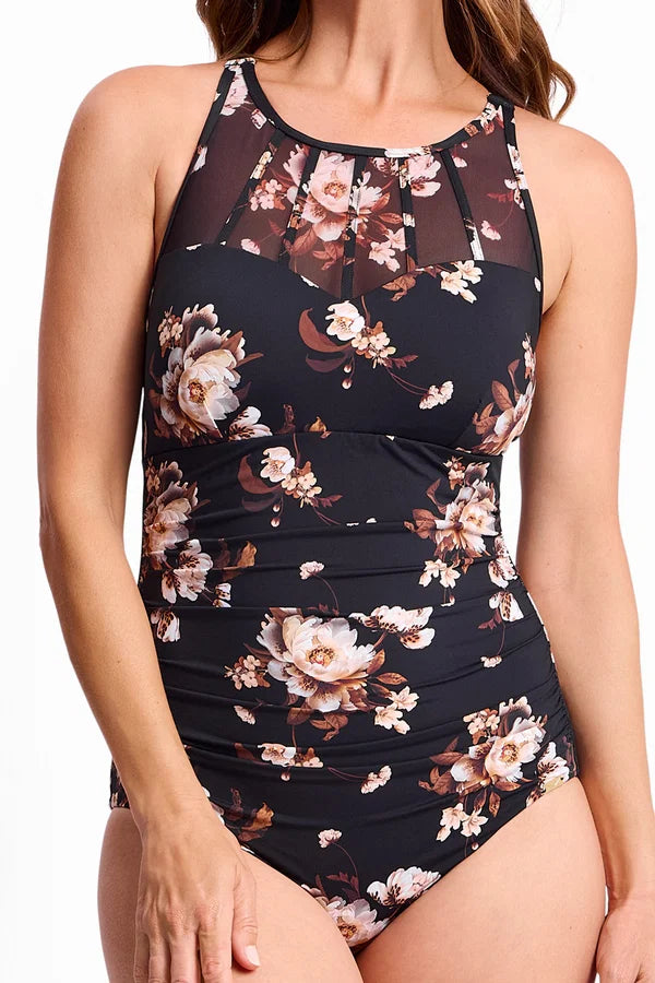 Jantzen - Hartland High Neck Mastectomy Cross Strap One Piece