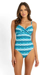 Sunseeker: Twist Front One Piece Bather Jasmine